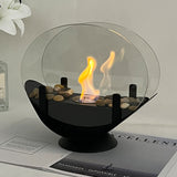 Small outdoor alcohol fireplace lamp indoor real fire heating atmosphere desktop rotating flame circular fireplace - V.I.P Digital Presence