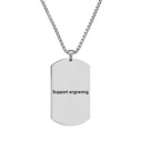 European and American high-end stainless steel military brand necklace engraved pendant jewelry - V.I.P Digital Presence