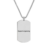 European and American high-end stainless steel military brand necklace engraved pendant jewelry - V.I.P Digital Presence
