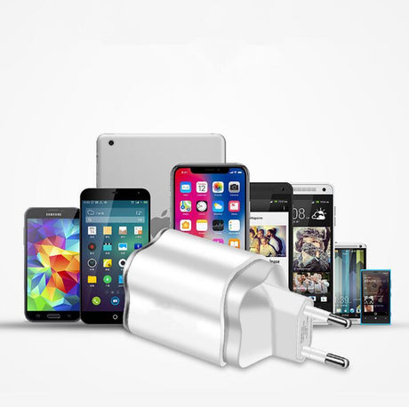 EU/US Plug 2 Port USB Charger 5V 2.1A Wall Adapter Mobile Phone Charger For Samsung s9 Xiaomi Tablet Portable usb phone charging - V.I.P Digital Presence