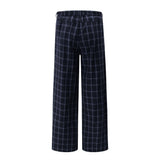 Street Trend Retro Plaid Casual Pants Men's Sportswear High Street Vibe Loose Plaid Wide Leg Straight Trousers - V.I.P Digital Presence