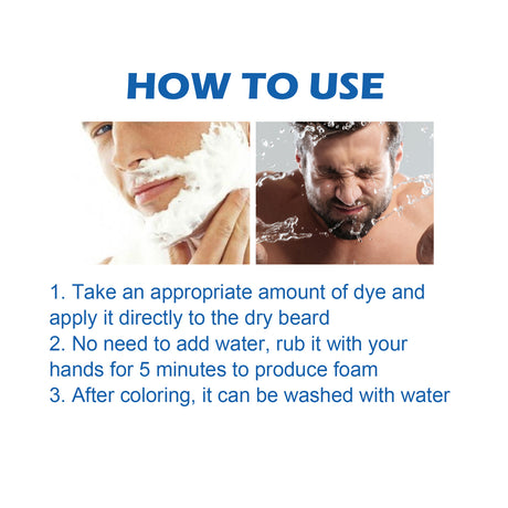 Beard Hair Dye Color Shampoo, Quick Color Black For Men's Hair And Beard Slit Drying Treatment - V.I.P Digital Presence