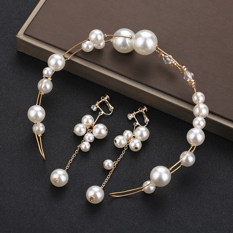 Bride Pearl Headwear Exquisite Handmade Beaded Jewelry - V.I.P Digital Presence