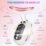 EMS Neck Face Lifting Beauty Device Vibration Massager LED Photon Therapy Skin Tighten Wrinkle Removal Skin Care Tools - V.I.P Digital Presence