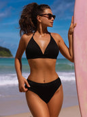 Tied Halter Neck Bikini Set - V.I.P Digital Presence