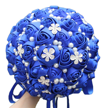 WifeLai-A Ramos De Novia Burgundy Artificial Flower Bridesmaid Wedding Bouquet - V.I.P Digital Presence