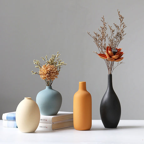 Ceramic vase set three piece set vase decoration and decoration home decor living room flower arrangement modern floral ware - V.I.P Digital Presence