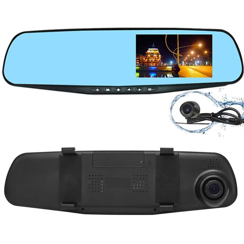 ANLUD Car Camera DVR Dual Lens Dash Cam Rear View Mirror Auto Video Recorder GPS Detector - V.I.P Digital Presence