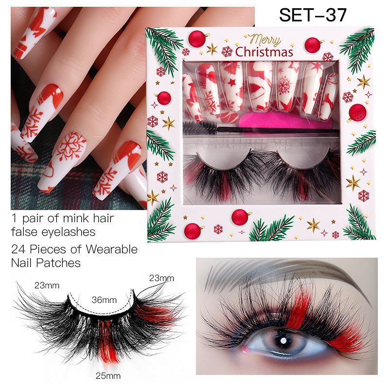 Christmas Nail Enhancement Eyelash Tool Set False Eyelash Decoration Color Mink Hair Beauty Tool - V.I.P Digital Presence