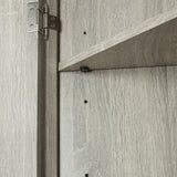 Oak Triangle Bathroom Storage Cabinet with Adjustable Shelves, Freestanding Floor Cabinet for Home Kitchen - V.I.P Digital Presence