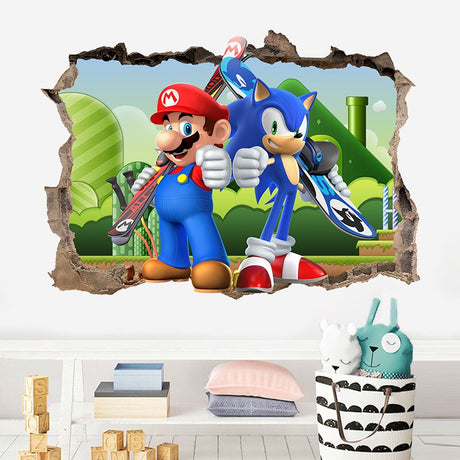 3D Wall Piercing Mary Full Staff Wall Stickers Living Room Bedroom Kindergarten Decoration Background Wall - V.I.P Digital Presence