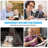 Full-Page 5X Magnifying Glass for Reading, Folding Lighted Magnifier with 48 LED Lights, Rectangular Handhold Magnifier - V.I.P Digital Presence