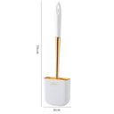 Luxury Toilet Brush Wall Mounted Holder Silicone Flat Head Cleaning Brush Corner Gap Cleaner - V.I.P Digital Presence