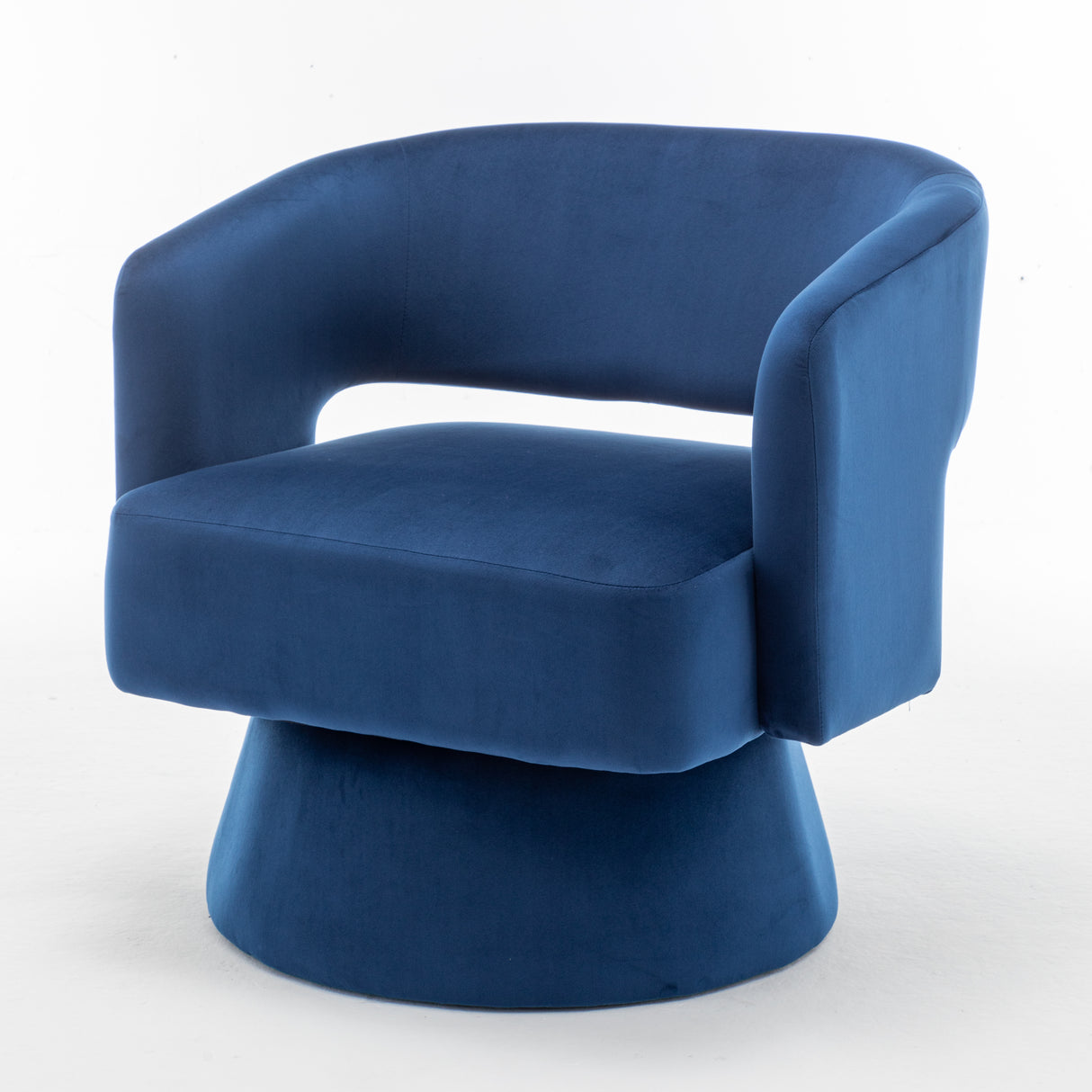 Swivel Barrel Chair, Velvet Accent Armchair 360 Degree Swivel Club Chair for Living Room Bedroom Reception Room - V.I.P Digital Presence