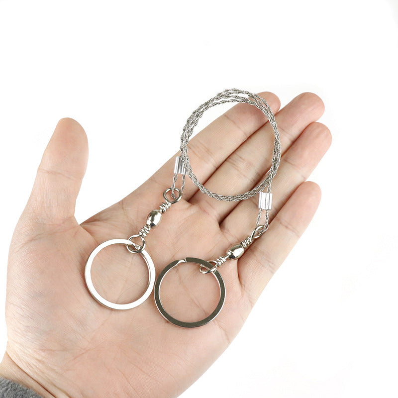 Sierra de alambre de acero manual, motosierra, sierra de cuerda, sierra de cuerda, sierra salvavidas, equipo de supervivencia al aire libre, suministros para actividades al aire libre