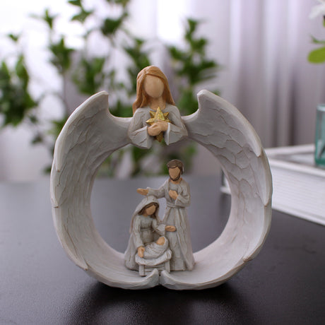 Nordic Creative Angel Family Sculpture Decoration Home Living Room Bookcase Decoration Crafts Resin Statue Ornament - V.I.P Digital Presence