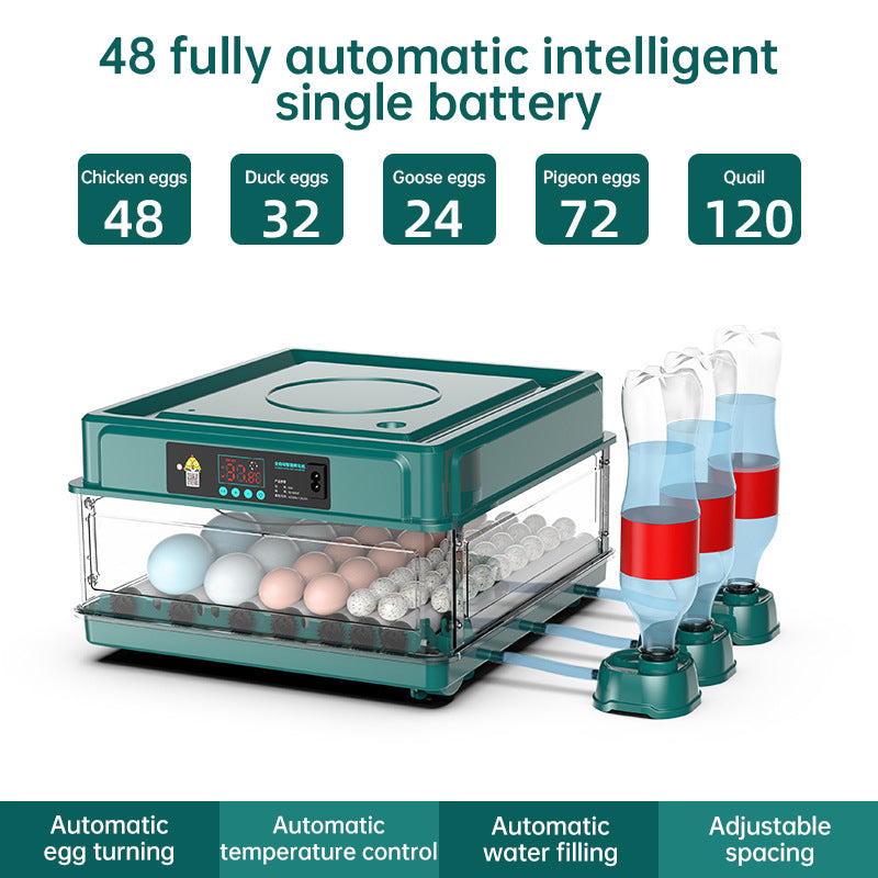9 - 48 Egg Incubator: Automatic Egg - Turning & Humidity Monitoring. Duck Incubator with Auto - Water Ionic Waterbed - V.I.P Digital Presence