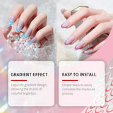Pegatinas de uñas con degradado francés Pegatinas de uñas con degradado Decoración de uñas fácil Pegatinas de uñas personalizadas