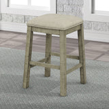 TOPMAX 4 Pieces Counter Height Table with Fabric Padded Stools,Rustic Bar Dining Set with Socket,Gray Green - V.I.P Digital Presence