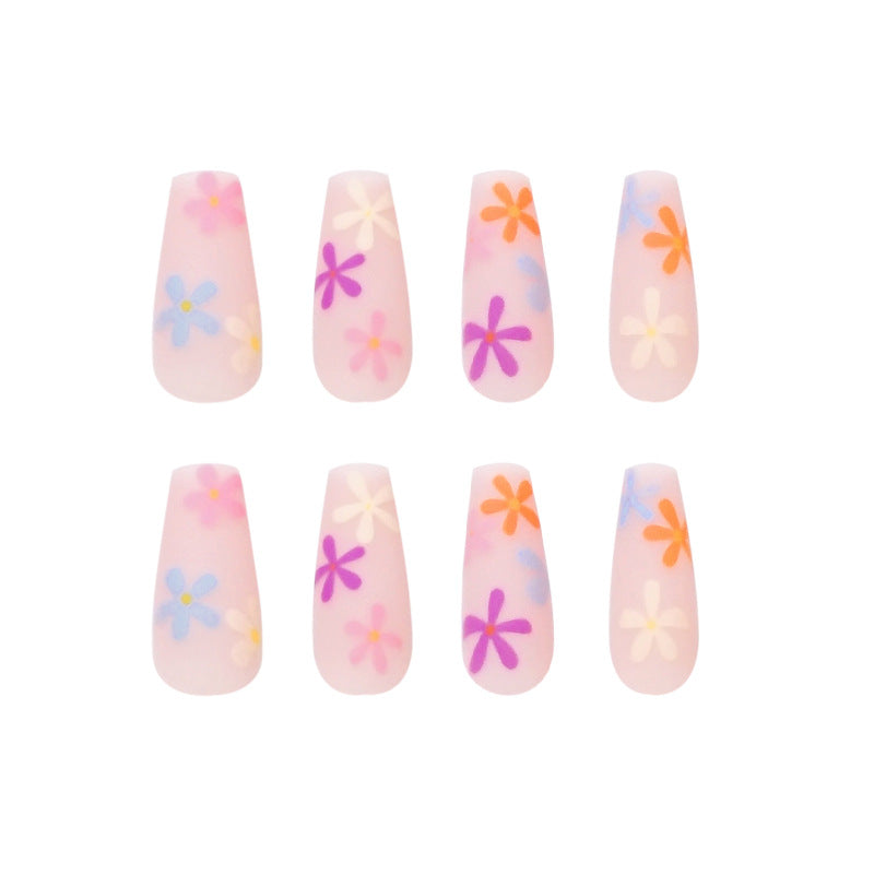 Pastoral Series Rainbow Sunflower Wearing Nail Enhancement Finished Products Fake Nail Enhancement Patch Nail Patch Removable Nail Patch - V.I.P Digital Presence