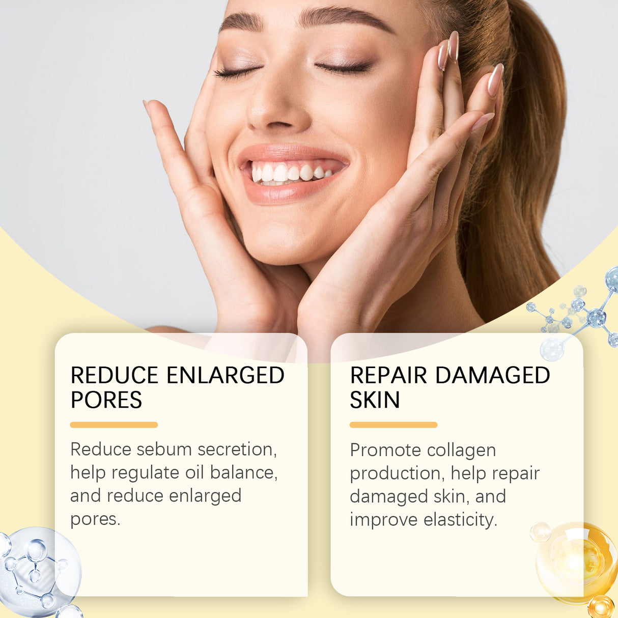 Crema reafirmante que hidrata, elimina las líneas finas y mejora la elasticidad, suavidad y finura de la piel del rostro.