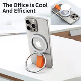 Magnetic Cell Phone Ring Holder for MagSafe Magnet Stand with Strap for IPhone 13 14 15 Samsung Mac Safe Removable Grip Bracket - V.I.P Digital Presence