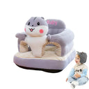 Sillón infantil con forma de animal, asiento de apoyo para el suelo de felpa, sillón infantil para sentarse.