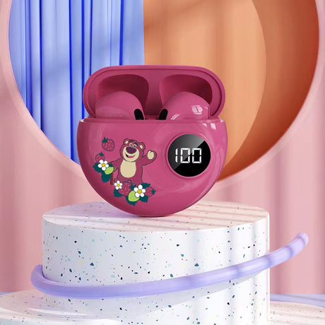 New Minnie Mickey Digital Display Bluetooth Headset Co-Branded Bluetooth Headset Apro6 Half In-Ear TWS - V.I.P Digital Presence