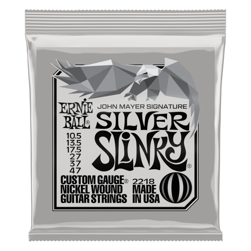 Ernie Ball John Mayer Silver Slinky Nickel Wound Electric Guitar Strings 3-Pack Tin - 10.5-47 Gauge - V.I.P Digital Presence