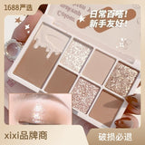 7 Color Eyeshadow Palette Red Wine Glitter Pearly Lasting Acrylic Eyeshadow Palette Korean Eyes Makeup Palette Beauty Makeup - V.I.P Digital Presence