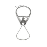 Bohemian metal chain jewelry arm chain punk retro dream catcher net leaf tassel open arm bracelet - V.I.P Digital Presence