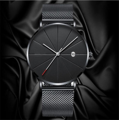 Simple Men's Watch Stainless Steel Mesh Band Watches Classic Quartz Date Wristwatch Casual Luxury Masculino Relogios - V.I.P Digital Presence