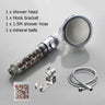 New Tourmaline balls Filter Shower Head Water saving 3 Modes adjustable SPA shower head on/off button high pressure shower - V.I.P Digital Presence