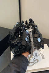 Drawstring Sequin Crossbody Bag - V.I.P Digital Presence