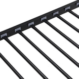 Double decker bed, size above twin bed, with 2 ladders and full-length guardrail, metal, storage space, black - V.I.P Digital Presence