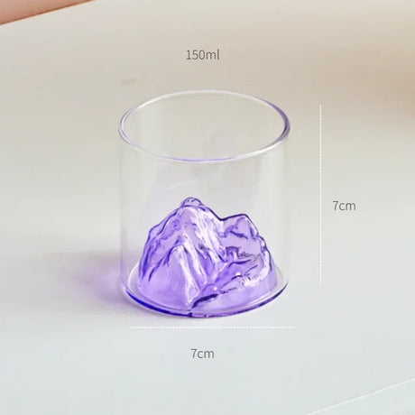 Small Transparent Glass Coffee Cup Mountain Glass Whisky Heat Resistant Tea Drink Milk Juice Cup Cups Drinking Glasses - V.I.P Digital Presence