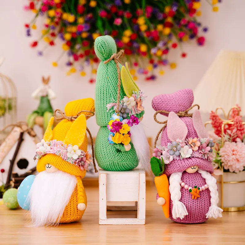Easter Decorations Easter Knitted Rudolf Rabbit Doll Decoration - V.I.P Digital Presence