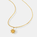 Clavicle chain fashionable and simple small sun pendant titanium steel necklace for women - V.I.P Digital Presence