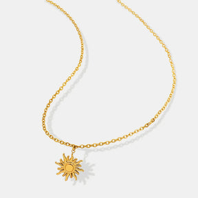 Clavicle chain fashionable and simple small sun pendant titanium steel necklace for women - V.I.P Digital Presence