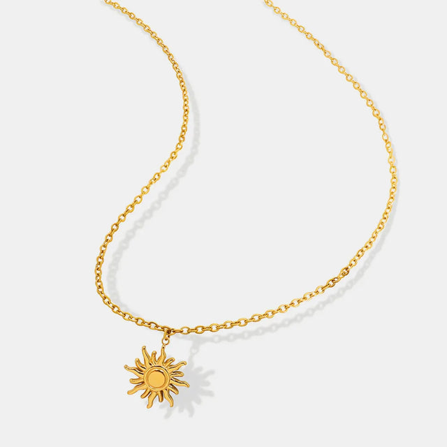 Clavicle chain fashionable and simple small sun pendant titanium steel necklace for women - V.I.P Digital Presence