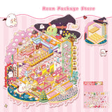 Landscape stickers large 3D stereoscopic scene collage miniature scene ledger stickers DIY stickers