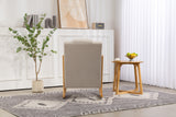 Rocking Chair Upholstered Fabric Rocking Armchair Indoor with High Backrest Glider Chairs and Lumbar Pillow for Living Room - V.I.P Digital Presence