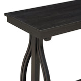 48-Inch Rustic Vintage Console Table --- Farmhouse Style Entryway Table with Open Shelf and Sturdy Construction (Black) - V.I.P Digital Presence