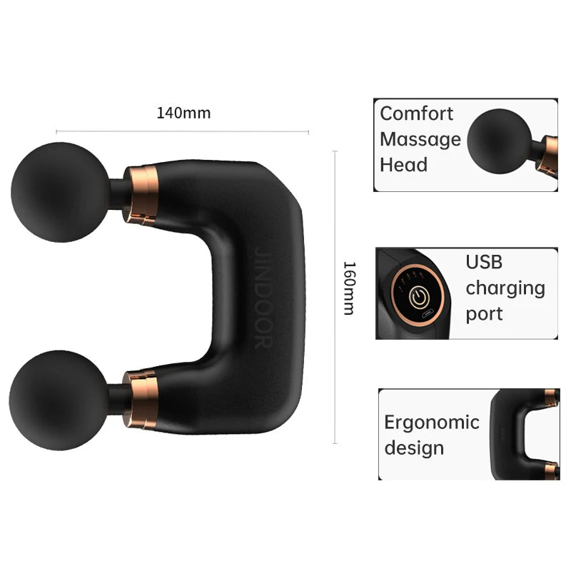 Muscle Massage Guns Double Head Fascia Gun Relax Gun Massage Gym Relaxation Treatments Body Massager Personal Massager Fitness - V.I.P Digital Presence