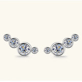 Moissanite 925 Sterling Silver Stud Earrings - V.I.P Digital Presence
