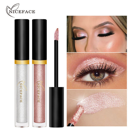 NICEFACE Colorful Shiny Eye Shadow Liquid Pearl Eye Shadow Diamond Liquid Eye Shadow Waterproof Not Smudge - V.I.P Digital Presence