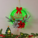 Christmas wreath lights, simulated red fruits, pine needles, decorative ornaments, window display items, ornaments - V.I.P Digital Presence