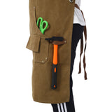Long heavy-duty canvas tool apron, carpenter apron, carpenter 16 ounces, fully adjustable, no need for waxing - V.I.P Digital Presence