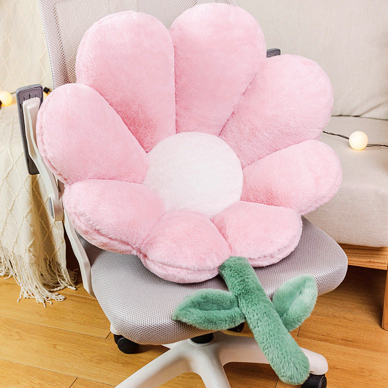 Ins Flower Cushion Office Long Sitting Waist Back Integrated Cute Seat Cushion Soft Seat Cushion Bottom Cushion Winter - V.I.P Digital Presence