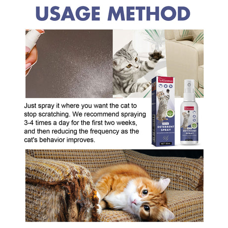 Pet Anti-Scratch Spray Exclusion Zone Set Up Spray Cat And Dog Scratching Door Sofa Anti-Scratch Solution - V.I.P Digital Presence